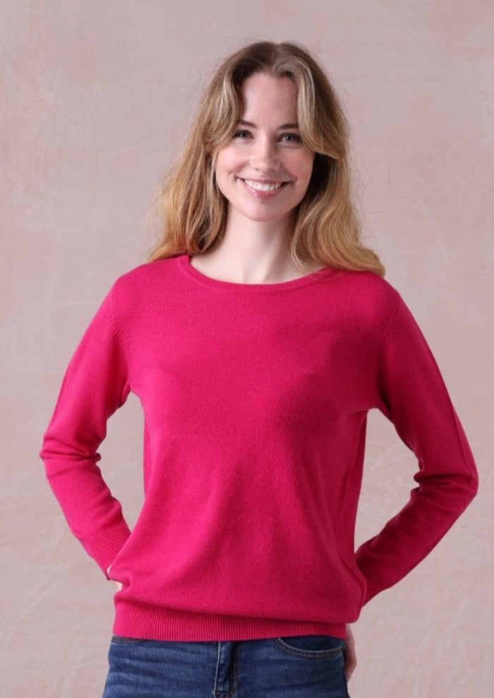 Izzy | Relaxed Round Neck Cashmere Sweater