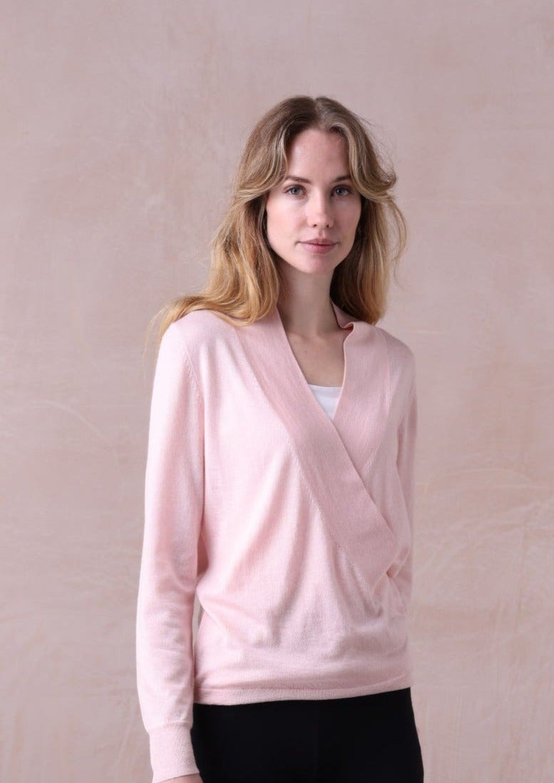 Pippa Crossover Sweater | Cashmere Silk Top | Belinda Robertson