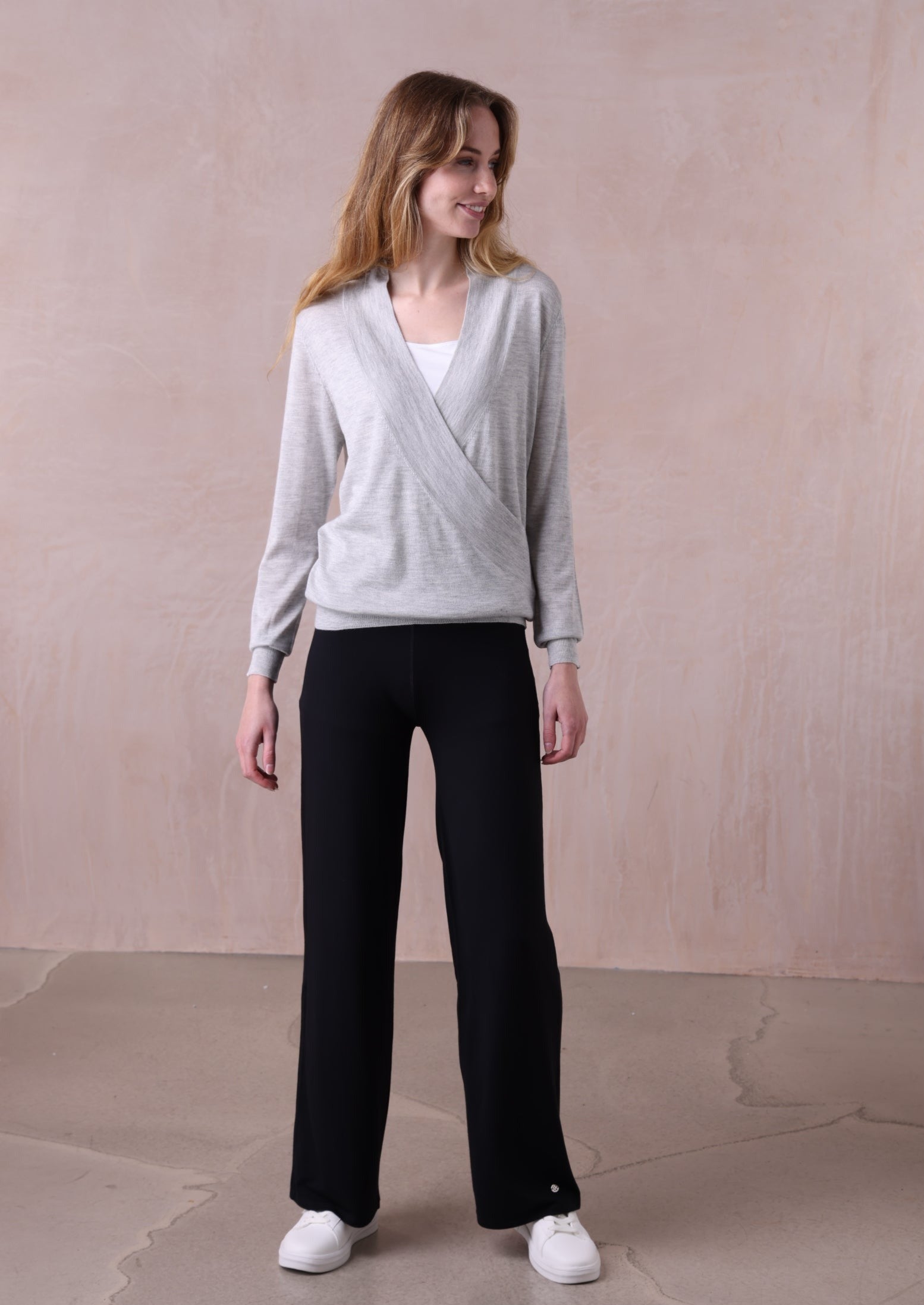 Pippa Crossover Sweater | Cashmere Silk Top | Belinda Robertson