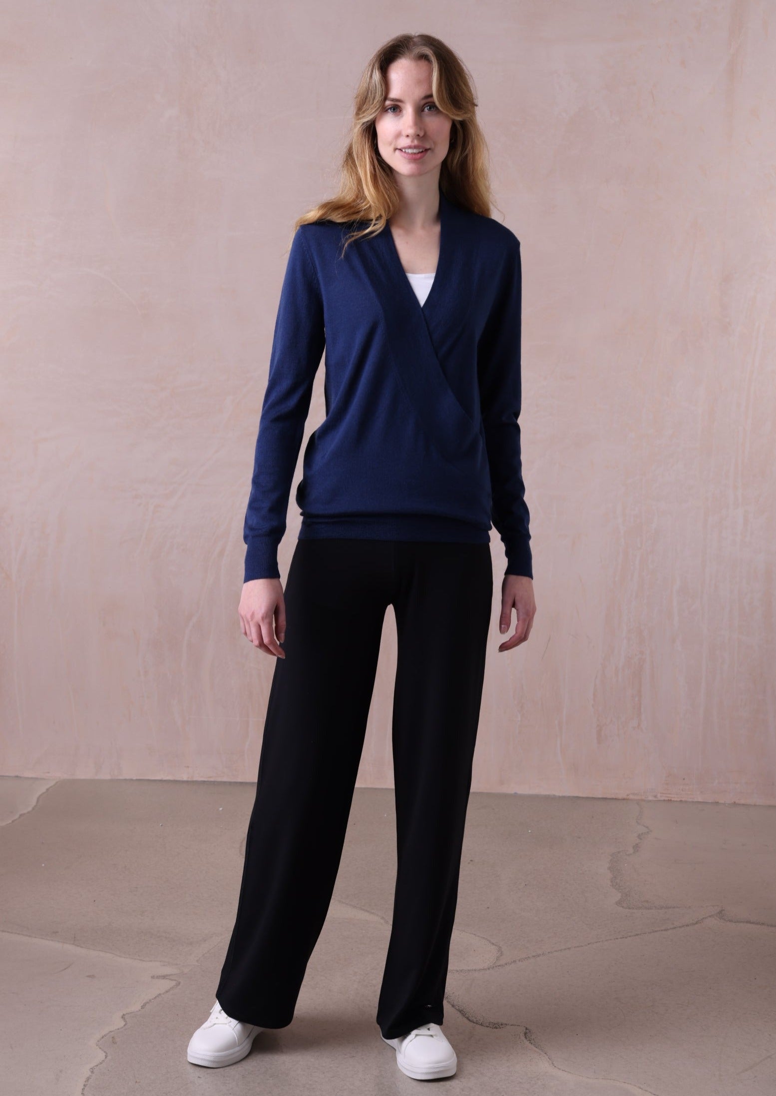 Pippa Crossover Sweater | Cashmere Silk Top | Belinda Robertson