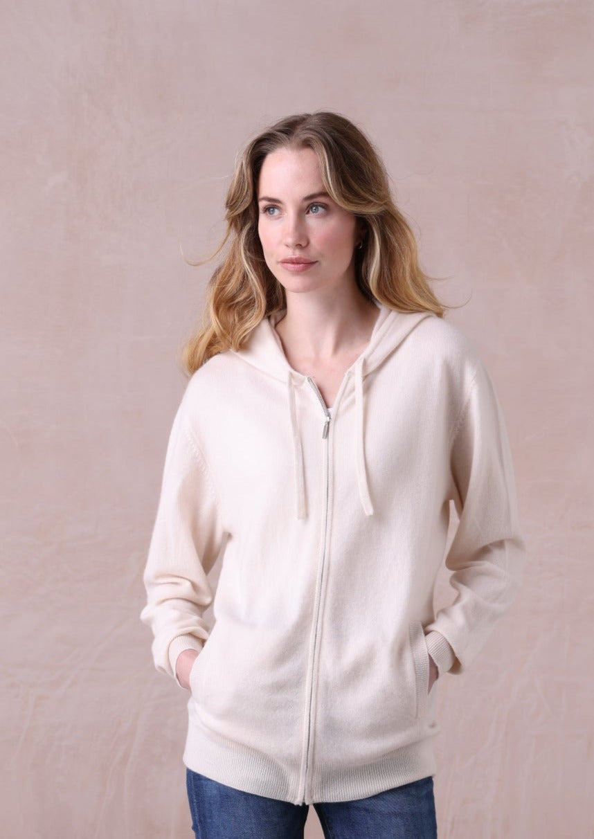 Eva Zip | 100% Cashmere Hoodie | Belinda Robertson