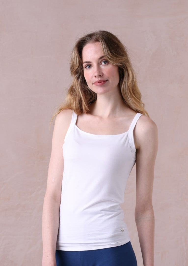 St Lucia Strappy Vest | Luxury Loungewear