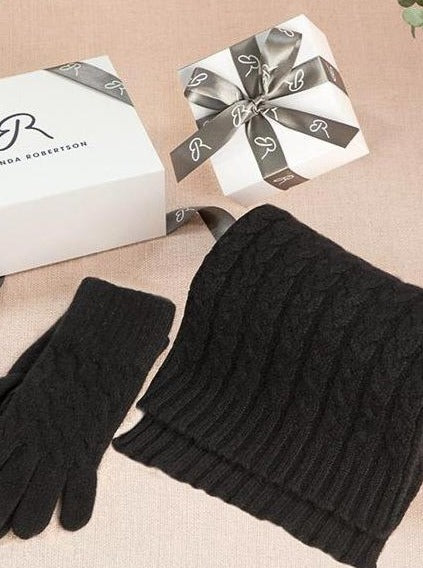 Classic Cashmere Cable Gloves | 100% Cashmere | Belinda Robertson