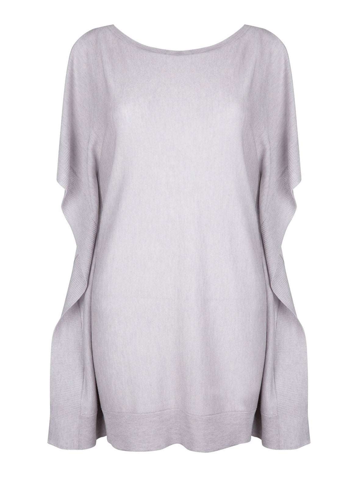 Erica Open Shoulder Silk Cashmere Relaxed Top | Belinda Robertson
