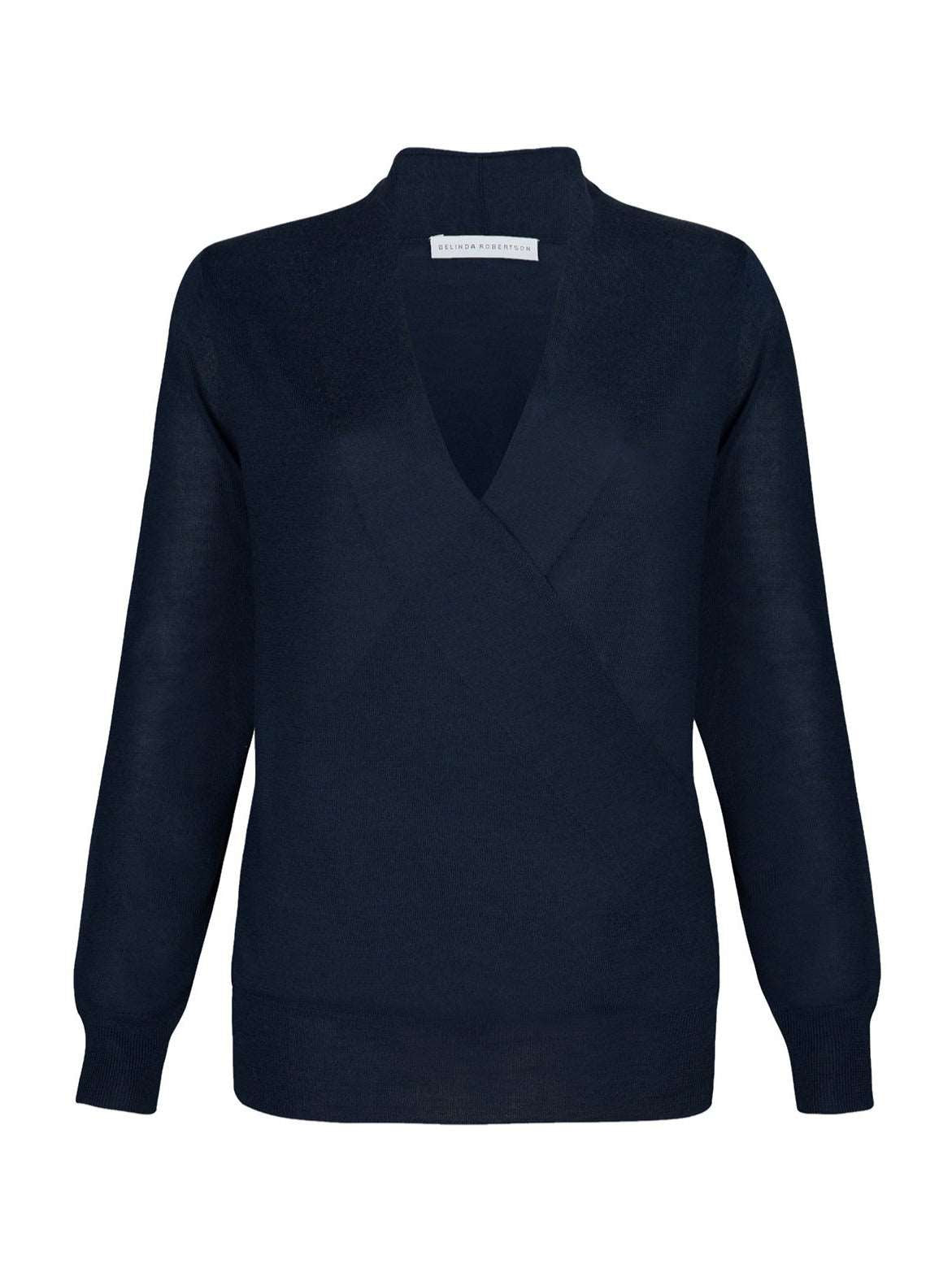 Pippa Crossover Sweater | Cashmere Silk Top | Belinda Robertson