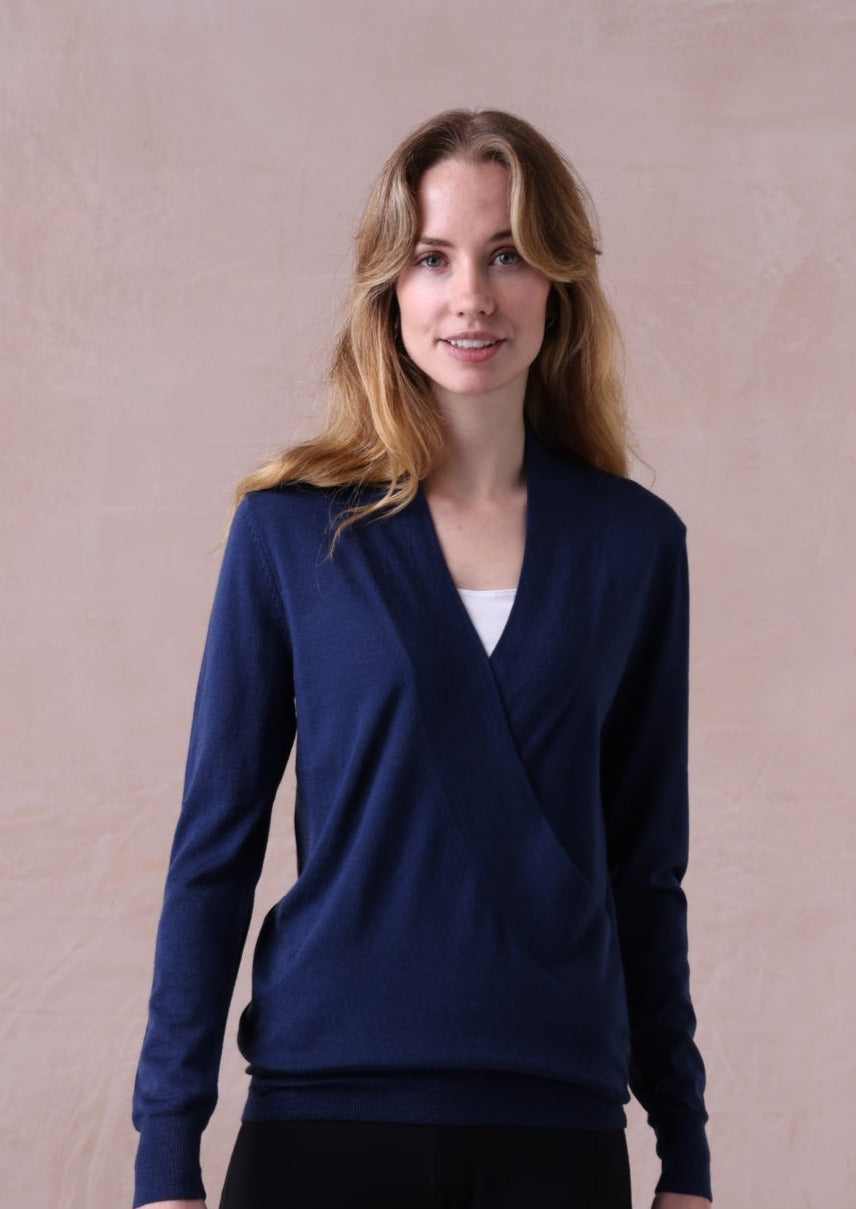 Pippa Crossover Sweater | Cashmere Silk Top | Belinda Robertson