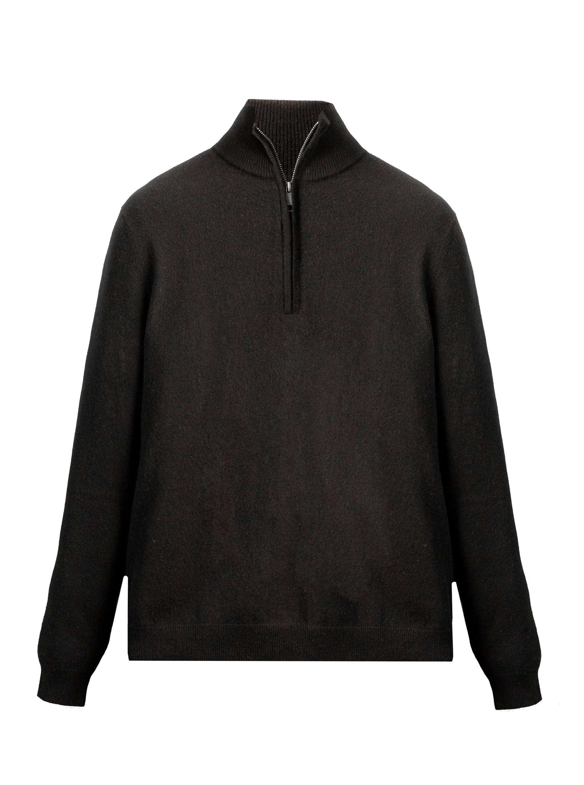 Gent's Zip Neck Cashmere Sweater | Made to Order