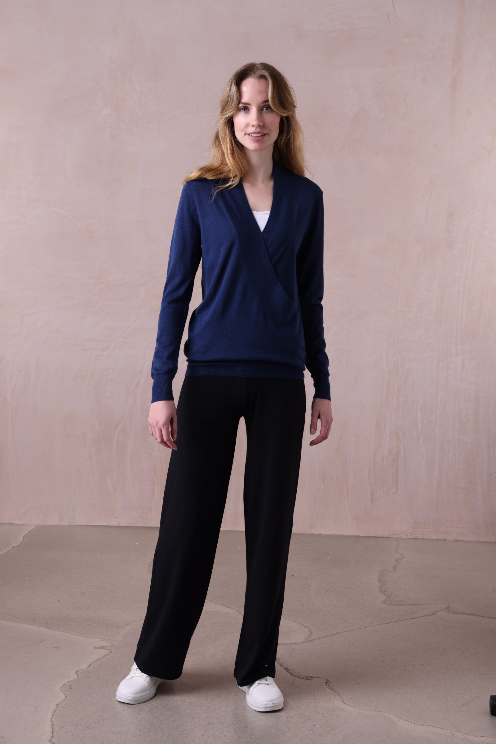 Pippa Crossover Sweater | Cashmere Silk Top | Belinda Robertson