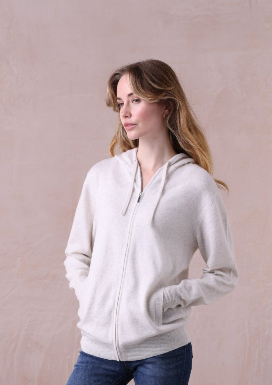 Eva Zip | 100% Cashmere Hoodie | Belinda Robertson